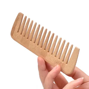 Portable eco-friendly bamboo hair comb for hotel and home use