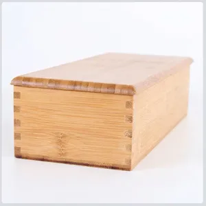 Boîte de rangement en bambou naturel pour baguettes et cuillères, style épuré chic