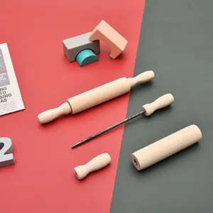 Mini rouleau à pâtisserie en bois pour enfants, pâtisserie et bricolage