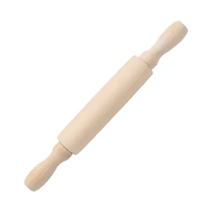 Petit rouleau à pâtisserie en bois naturel pour la pâtisserie des enfants et cuisine