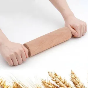Rouleau à pâtisserie en hêtre massif pour la pâtisserie et la pâte