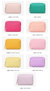 Borsa da trucco impermeabile in pelle PU con nove tonalità vivaci