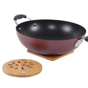 Sottopentola in bambù naturale resistente al calore per pentole e padelle da cucina