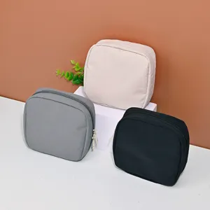 Portable high-capacity square cosmetic bags for travel in pink gray and black colors