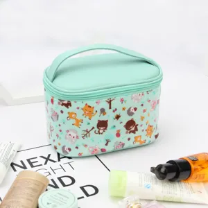 Tragbare Bedruckte Kulturtasche Mit Hoher Kapazität Wasserdichte PU Leder Eimerform Reise Kosmetik Organizer Für Damen Alltag