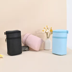 Lightweight PU leather crossbody phone bags in various pastel and classic colors