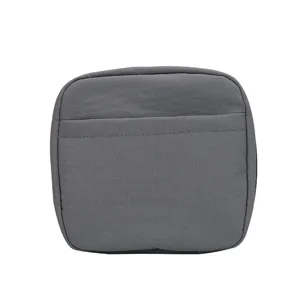 Minimalist gray large capacity portable cosmetic bag for travel toiletries and storage