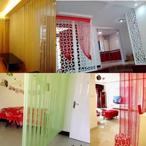 Multi-color romantic string curtains for room partition and doorway decoration in various scenes