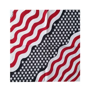 Pañuelo bandana cuadrado de 100 % algodón con bandera americana para estilo hip hop