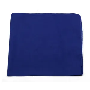 Close-up detail of a solid royal blue hip hop bandana showing the fabric and color.