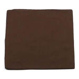 Detailed view of a dark brown solid cotton bandana for hip hop and street dance