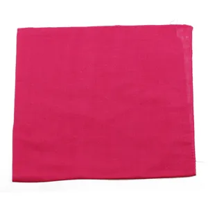 Solid fuchsia hip-hop square bandana for dancers, street style headwear accessory