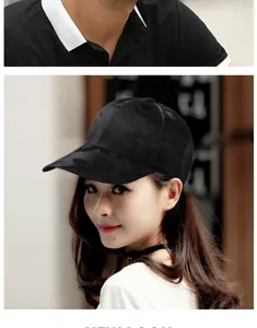 Detalle de una gorra de béisbol de malla de camuflaje negra transpirable en una modelo