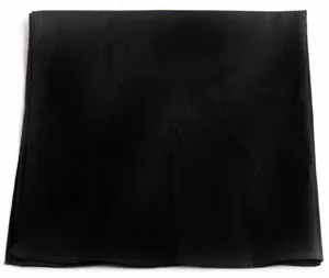 Durable plain black square bandana headscarf for street dance and hip-hop bboy styles.