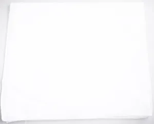 Detailed view of a plain white cotton square bandana for hip hop and street dance bboying.