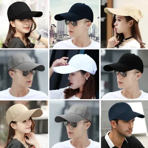 Classic unisex sun protection baseball caps in multiple colors for outdoor activities