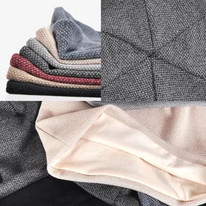 Winter unisex granular knitted beanie hat with soft warm lining in multiple colors