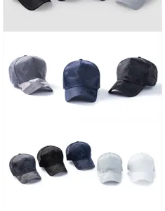 Gorras de béisbol de camuflaje transpirables en varios colores para deporte y protección solar