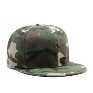 Klassieke camouflage baseballpet met platte rand voor hiphop- en streetwear-stijl