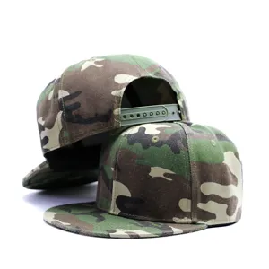 Klassieke camouflage snapback pet met platte rand voor hiphopstijl en zonbescherming buitenhuis
