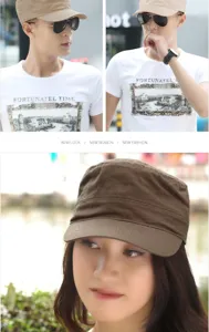 Detaillierte Aufnahmen von stylischen Unisex-Army-Caps für effektiven Sonnenschutz im Freien