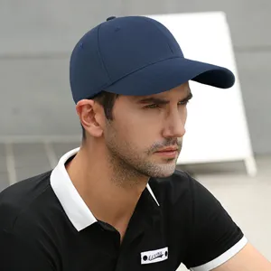 Casquette de baseball classique bleu marine à calotte profonde pour hommes et femmes