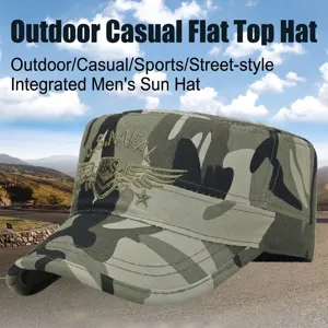 Cappello da pattuglia mimetico da uomo con ricamo U.S. Naval per esterni