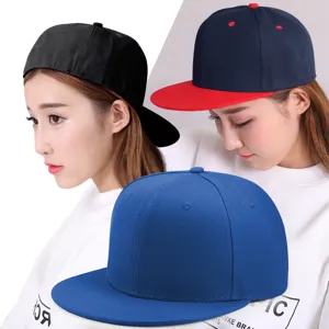 Berretti da baseball hip-hop a tesa piatta unisex in colori nero blu e blu navy