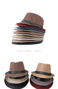 Cappelli fedora in lino traspiranti in vari colori per la protezione solare estiva