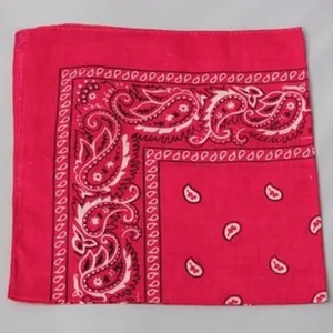 Bandana clásica rosa fucsia con diseño paisley pañuelo cuadrado unisex estilo hip-hop