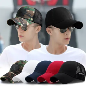 Casquettes de baseball en mesh respirant et chapeaux de soleil unisexe en divers coloris
