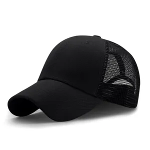 Casquette de baseball en maille noire classique pour la protection solaire extérieure