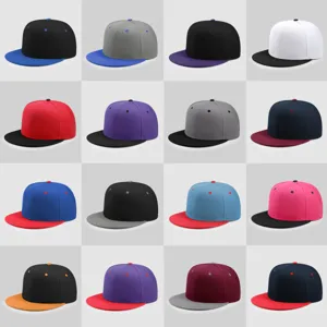 Colección de gorras de béisbol HIPHOP ajustables de visera plana en varias combinaciones de color