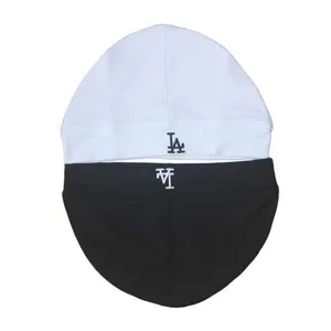 Hip-hop bboy hoofddoek durag petten met LA-logo opdruk in klassieke zwarte en witte kleur