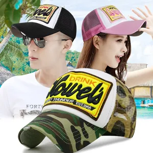 Stylische Unisex Sommer Mesh Baseballkappe mit 3D Stickerei für Sonnenschutz