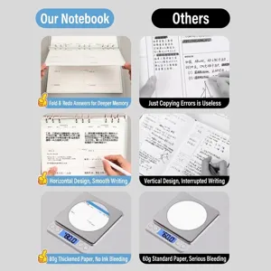 B5 landschap losbladig foutennotitieboek met 80g dik inktbestendig papier voor studenten.
