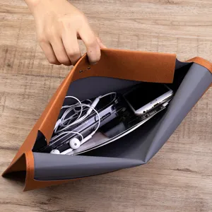 Business A4 document organizer bag with large capacity and premium leather finish