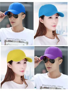 Berretti da baseball unisex in tinta unita per protezione solare in vari colori