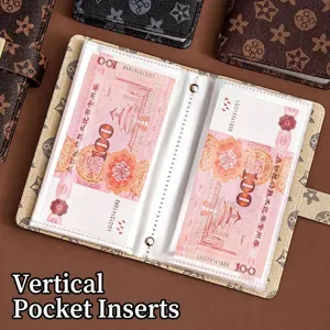 Raccoglitore budget A6 vintage con buste verticali per conservare contanti e risparmi