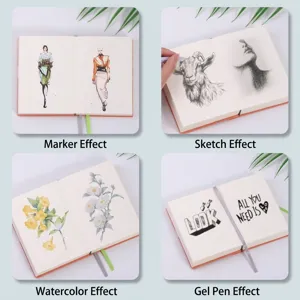 Portables, dickes A6-Blanko-Notizbuch für Marker-, Skizzen- und Aquarellkunst geeignet.