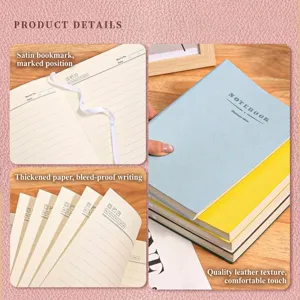 Minimalistisches A4/A5 Notizbuch aus weichem Leder mit dickem Papier und Lesezeichen