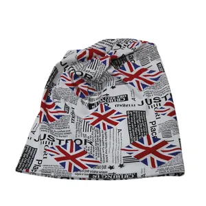 Trendy hiphop beanie muts met Union Jack en letterprint voor heren en dames unisex