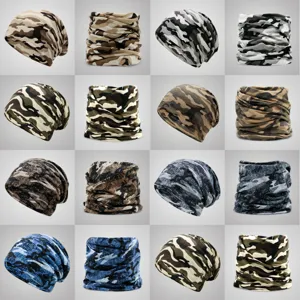 Assorted 16-pack camouflage multi-use beanie hats and neck gaiters for autumn and winter
