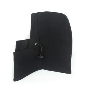 Adjustable warm black fleece balaclava windproof outdoor face mask for winter riding