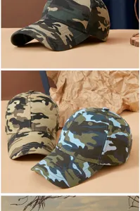 Gedetailleerde weergave van stijlvolle camouflage baseballpetten in natuurpatronen