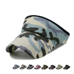 Camouflage Sun Visor Hat For Women Men Summer Outdoor Sun Protection Baseball Cap Adjustable Visor Hat For Hiking Cycling Travel