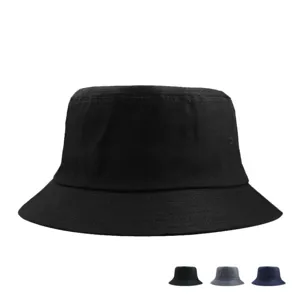 Large Head Size Bucket Hat Men Women Summer Simple Solid Cotton Sun Hat Foldable Outdoor Sunscreen Breathable Fisherman Hat