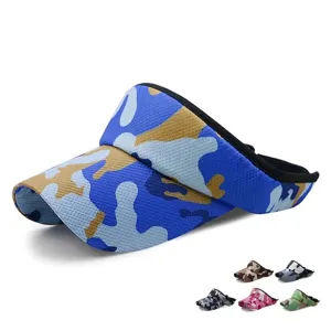 Breathable mesh camouflage sun visor hat for outdoor sports and UV sun protection