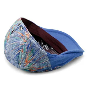 Stylish unisex beret flat cap with colorful sunburst embroidery and jacquard pattern design