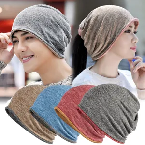 Cappello Beanie Invernale Scaldacollo Uomo Donna Doppio Strato Cotone Poliestere Berretto a Maglia Caldo Morbido